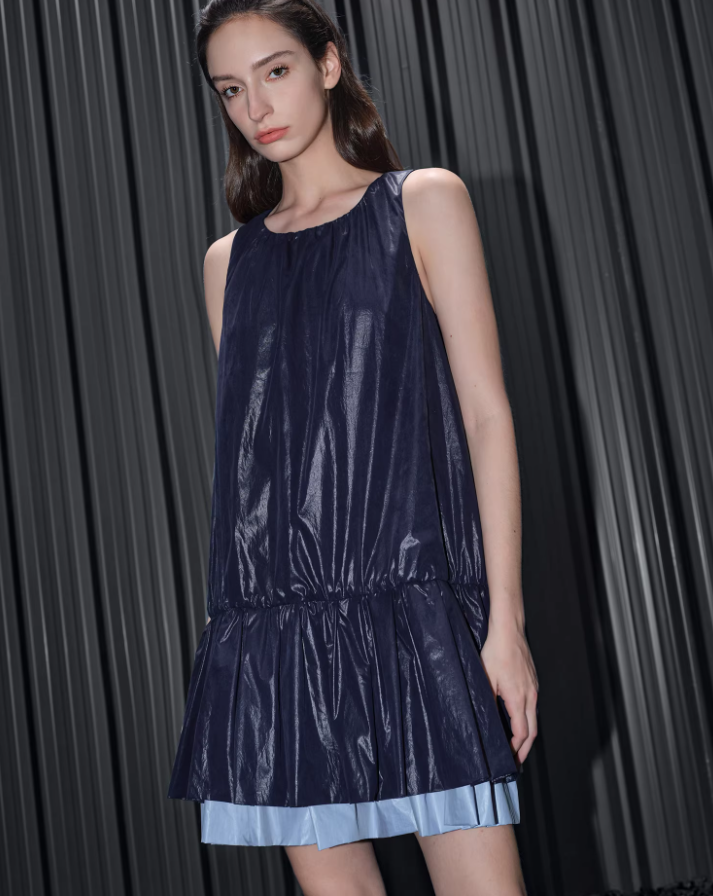 Midnight Sheen Sleeveless Dress