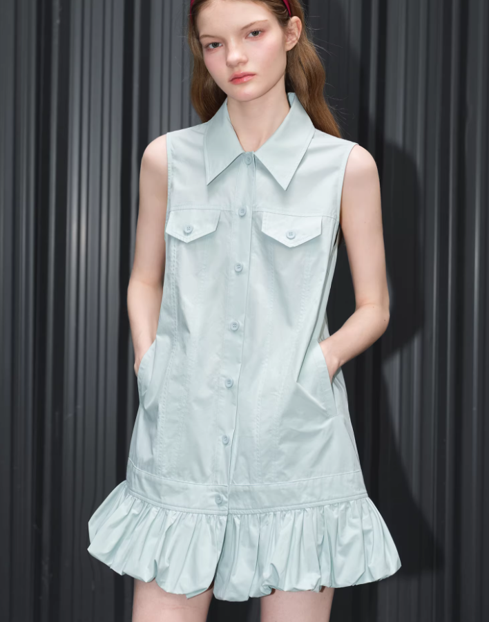 Bloom Collar Bubble Dress