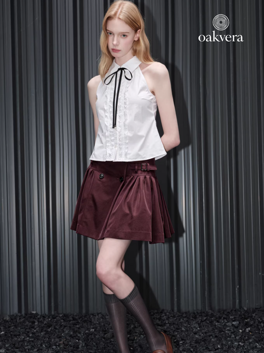 Halo Edge Halter Blouse