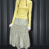 Gloss Petal Midi Skirt