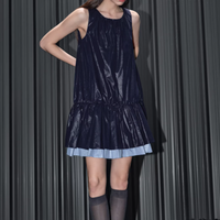 Midnight Sheen Sleeveless Dress