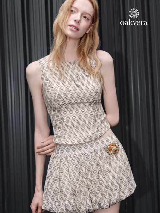 Grid Aura Cutout Cami