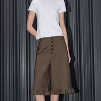 Ruffle Ease Cropped Pants