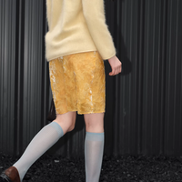Golden Flock Mini Skirt