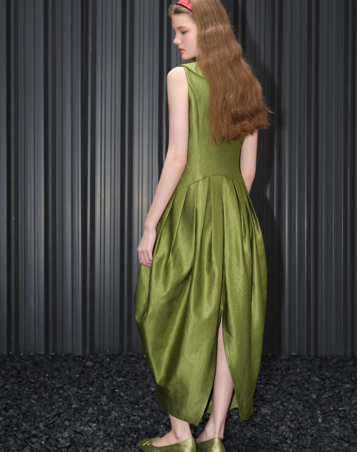 Matcha Drift Maxi Dress