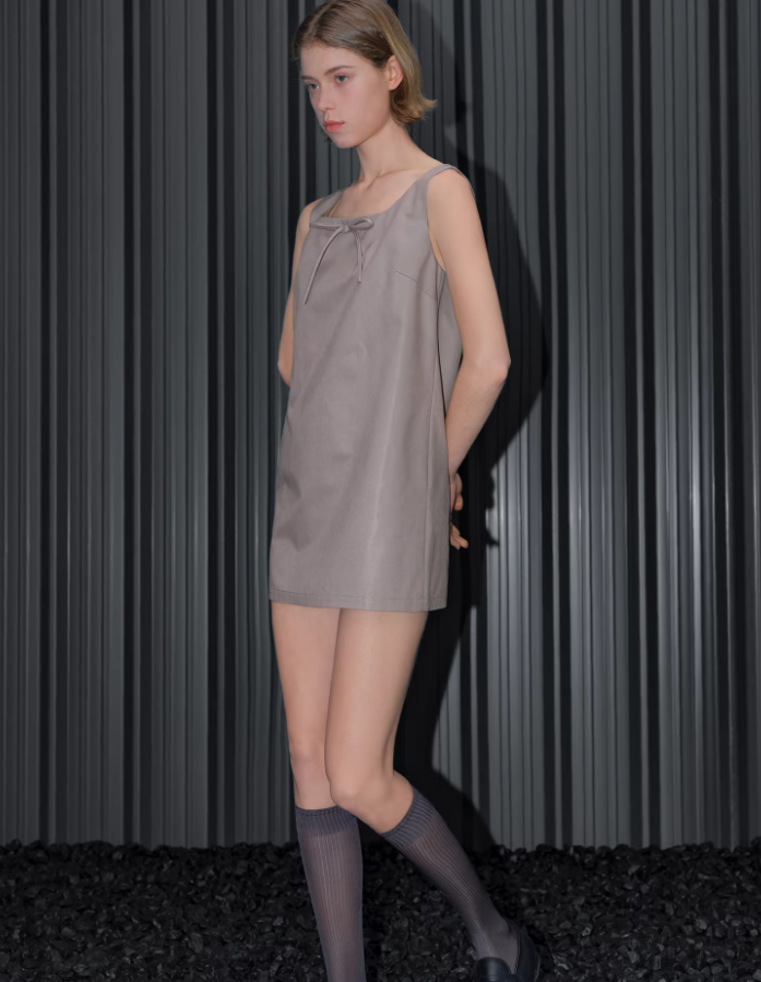 Lustre Bow Flow Dress
