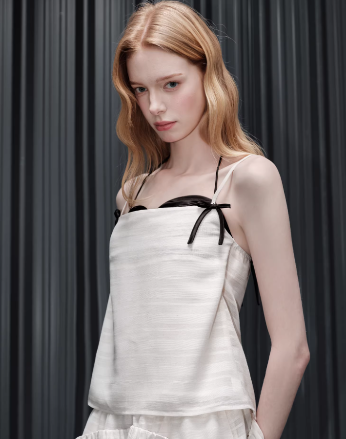 Ivory Whisper Bow Cami