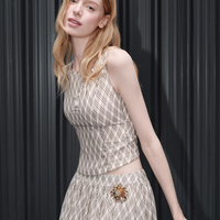 Grid Aura Cutout Cami