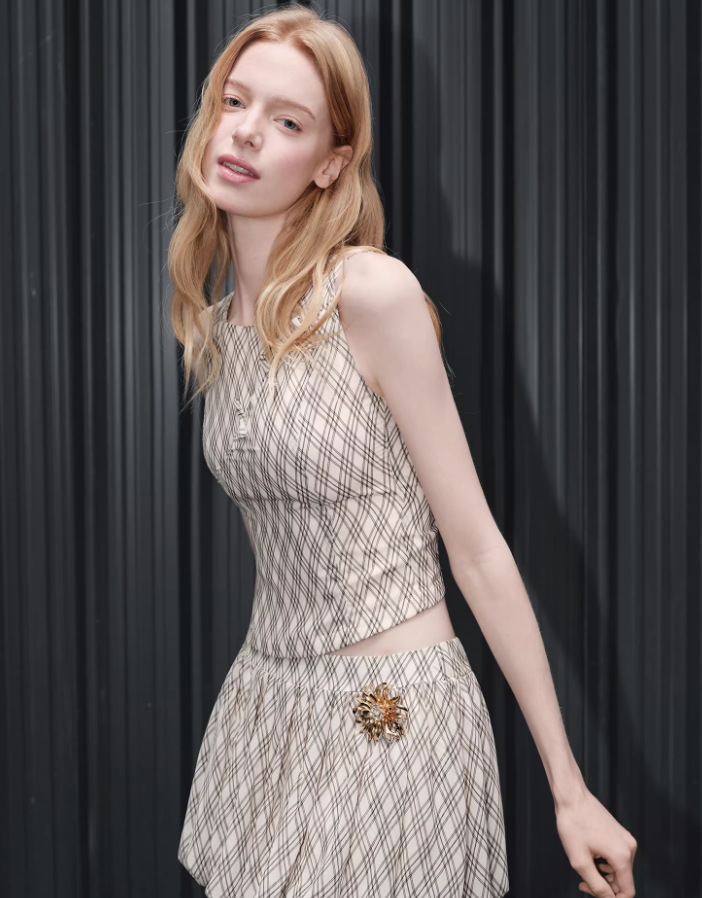 Grid Aura Cutout Cami