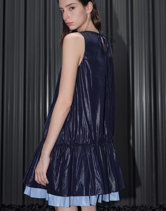 Midnight Sheen Sleeveless Dress