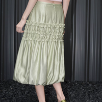 Gloss Petal Midi Skirt