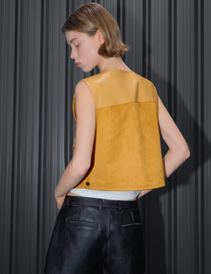 Sienna Suede Layered Vest