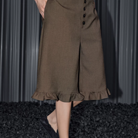 Ruffle Ease Cropped Pants