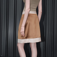 Khaki Lantern Midi Skirt