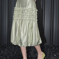 Gloss Petal Midi Skirt
