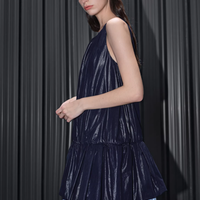 Midnight Sheen Sleeveless Dress